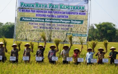 Panen Raya Padi Kemitraan PT. Wilmar Padi Indonesia Dan Pemerintah Kabupaten Ngawi Bersama Poktan Dan Gapoktan